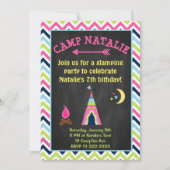 グランピング誕生日招待状 招待状 (正面)