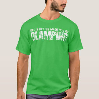 グランピング キャンピングカー バン キャンプ 楽しい Tシャツ