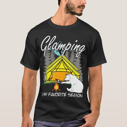 グランピング キャンプ キャンパー ハイキング 親族 Tシャツ (正面)