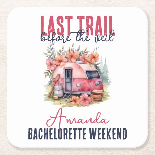 グランピング ラストトレイル ブライズゲートパーティーウィークエンド スクエアペーパーコースター (正面)