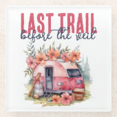 グランピング ラスト トレイル バチェロレッテ パーティー ウィークエンド ガラスコースター (正面)