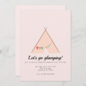グランピング 誕生日パーティー 招待状 (正面/裏面)