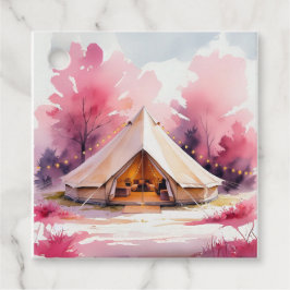 グランピング Bachelorette 週末 水彩  フェイバータグ