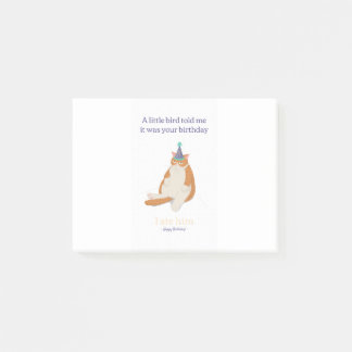 グランピーおもしろい誕生日ネコ、ハッピーバースデーデザイン ポストイット