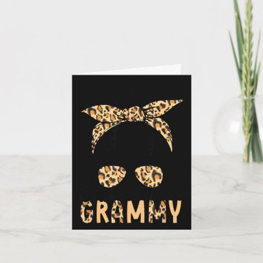 グランピーと呼ばれる幸せなヒョウ柄メッシーバン カード (正面)