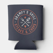 グランピーのグリルパーソナライズされた年が成立 缶クーラー (裏面)