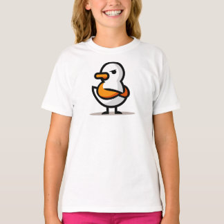 グランピーダック ミニマリスト漫画マスコット Tシャツ