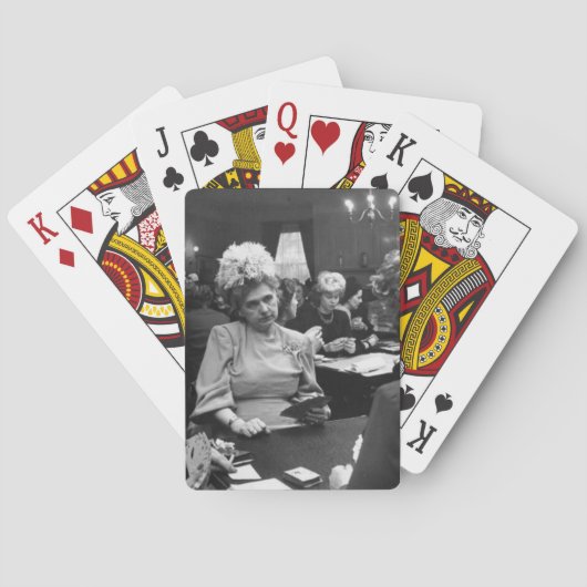 グランピー・リッチ・レディー・ヴィンテージ写真自転車カード トランプ (裏面)