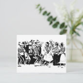 グランファンダンゴスケルトン踊りメキシコヴィンテージ ポストカード (スタンド正面)