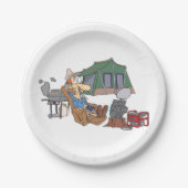 グランプおもしろいマンガラグジュアリーキャンピング ペーパープレート (正面)