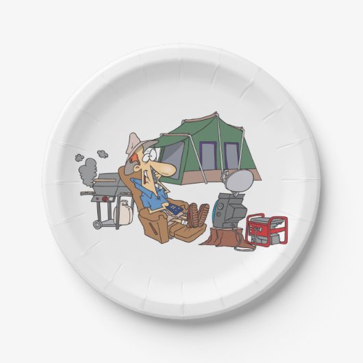 グランプおもしろいマンガラグジュアリーキャンピング ペーパープレート (正面)