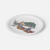 グランプおもしろいマンガラグジュアリーキャンピング ペーパープレート (アングル)