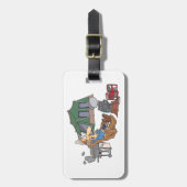 グランプおもしろいマンガラグジュアリーキャンピング ラゲッジタグ (正面縦)
