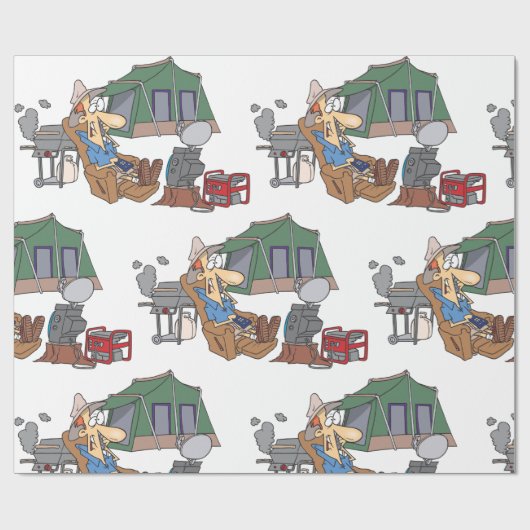 グランプおもしろいマンガラグジュアリーキャンピング ラッピングペーパー (フラット)