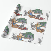 グランプおもしろいマンガラグジュアリーキャンピング ラッピングペーパー (アンロールド)