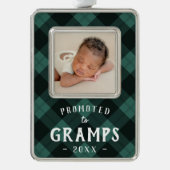 グランプに昇格 |ベビーフォトグランパ シルバープレートフレームオーナメント (正面)
