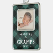 グランプに昇格 |ベビーフォトグランパ シルバープレートフレームオーナメント (左)