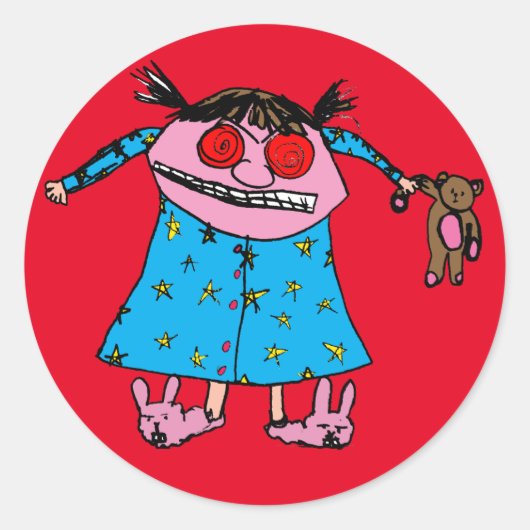 グランプガールステッカー ラウンドシール (正面)