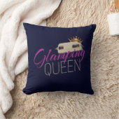 グランプクイーンキャンピングとヴィンテージキャラバン クッション (ブランケット)