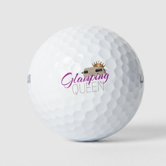 グランプクイーンキャンピングとヴィンテージキャラバン ゴルフボール (正面)
