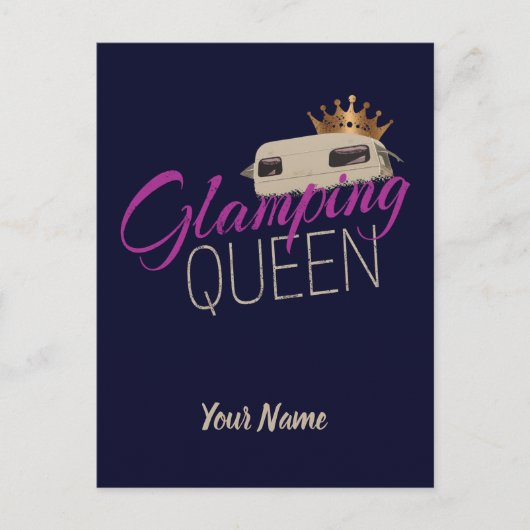 グランプクイーンキャンピングとヴィンテージキャラバン シーズンポストカード (正面)