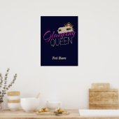 グランプクイーンキャンピングとヴィンテージキャラバン ポスター (キッチン)