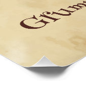 グランプミニマリスト水の色プリントアートフクロウ愛好家。 ポスター (コーナー)