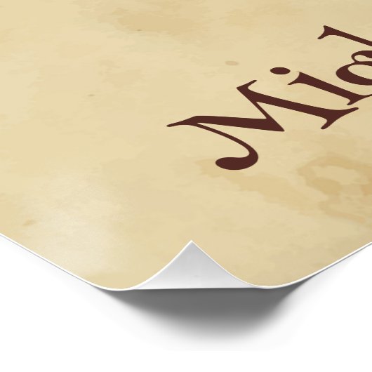 グランプミニマリスト水の色プリントアートフクロウ愛好家。 ポスター (コーナー)