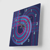 グランプリカラフル競馬場 スクエア壁時計 (傾斜)