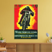 グランプレミオデエスパーナヴィンテージポスターヨーロッパ キャンバスプリント (インサイチュ (リビング))