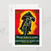 グランプレミオデエスパーナヴィンテージポスターヨーロッパ ポストカード (正面/裏面)