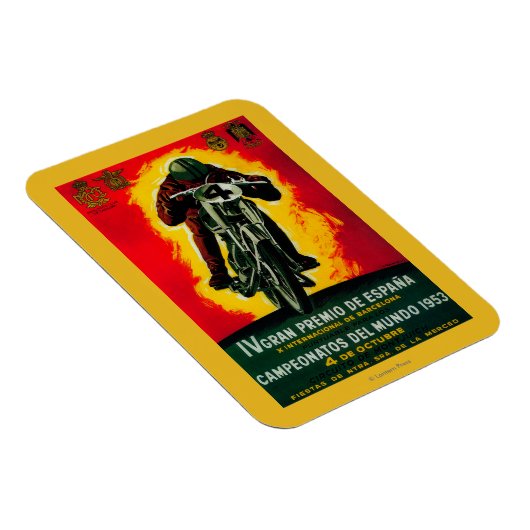 グランプレミオデエスパーナヴィンテージポスターヨーロッパ マグネット (右側)