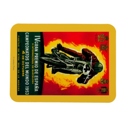 グランプレミオデエスパーナヴィンテージポスターヨーロッパ マグネット (横)