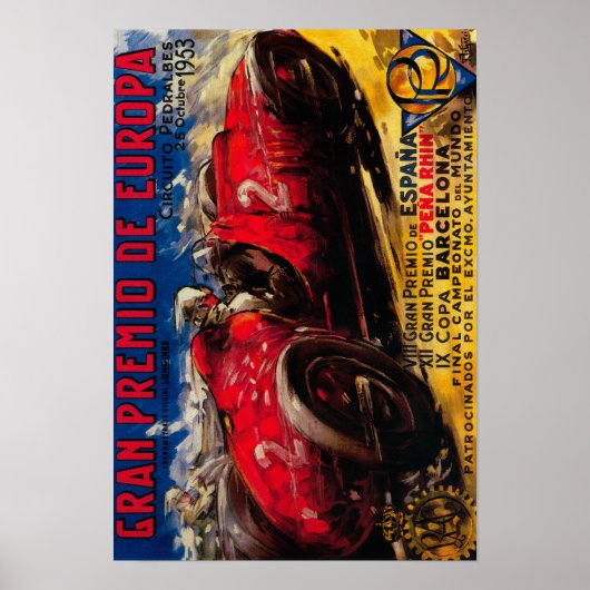 グランプレミオデユーロパヴィンテージポスターヨーロッパ ポスター (正面)