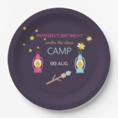 グランプ女の子らしパーティーパーソナライズされた ペーパープレート (正面)