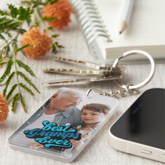 グランプ最高のス・エバー |グランドパ写真 キーホルダー (正面右)