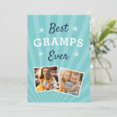 グランプ最高のス・エバー |父の日のフラット写真 カード (スタンド正面)