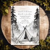 グランプ素朴ンピングマウンテンフォレ結婚スト 招待状