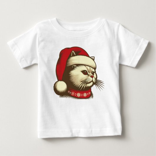 グランプ・クリスマス・キャット ベビーTシャツ (正面)