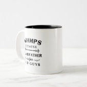 グランプ |祖父おもしろいは年老いた人のための ツートーンマグカップ (正面左)