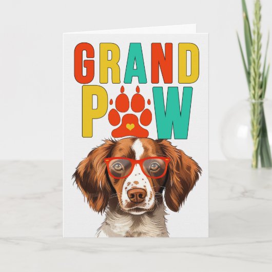 グランポーブリタニースパニエル犬グランドドッグ祖父母の日 シーズンカード (正面)