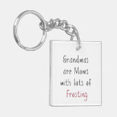 「グランマはつや消しの多いママ」 キーホルダー (正面左)