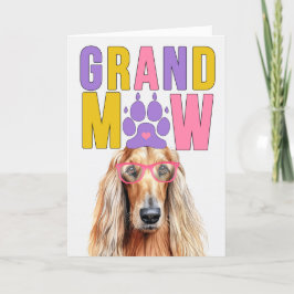 グランマウAfghan Hound GrandDOG祖父母の日 シーズンカード