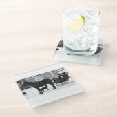 グランマジョンソンスレイ – ホワイトバンドスクエア ガラスコースター (アングル)