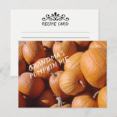 グランマズパンプキンパイレシピオレンジ秋スカッシュ ポストカード (正面/裏面)