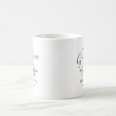 グランマパープルフラワーモカ コーヒーマグカップ (中央)