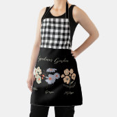 グランマフラワーガーデン名前をカスタムするヴィンテージフローラ エプロン (インサイチュ)