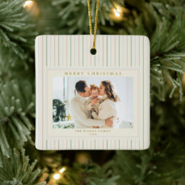 グランマリennial クリスマス ストライプ 写真 セラミックオーナメント