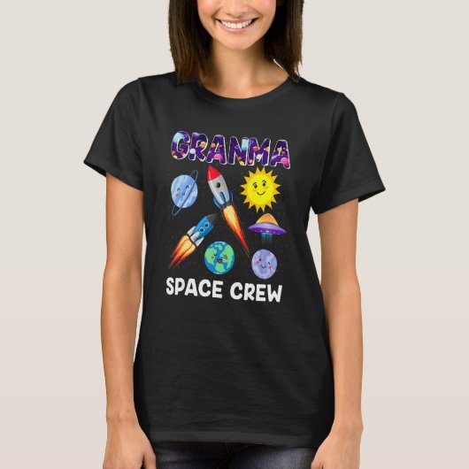グランマ宇宙クルーGranmaの誕生日ボーイアストロ Tシャツ (正面)
