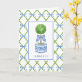 グランミレニアルチノワセリートピアリー |パーソナライズされた | カード (黄色い花)